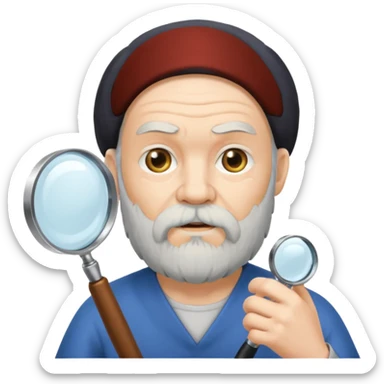 Sócrates mirando con una lupa  sticker