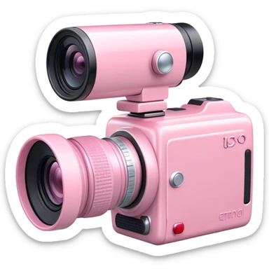 Light pink video camera sticker