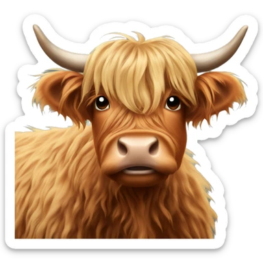 Highland cow  sticker
