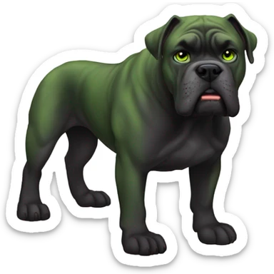 A green Cane Corso as “The Hulk.” sticker