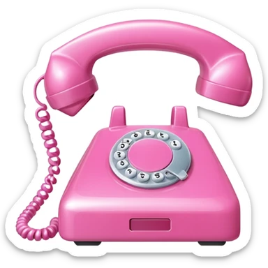 pink phone call caller id bubble sticker