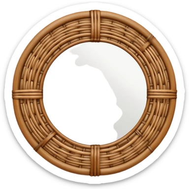 Rattan mirror sticker