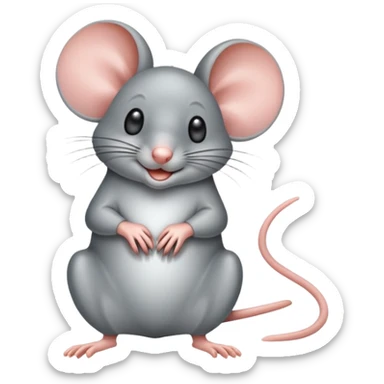 Une souris avec des épées  sticker