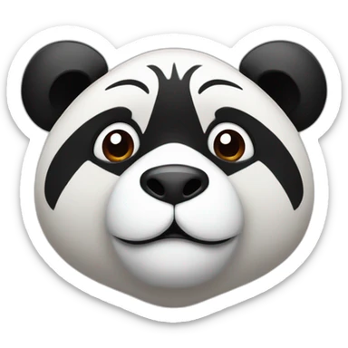 Panda tête rouge sticker