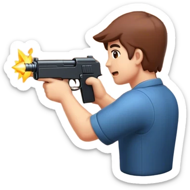 Shooting bricks sticker