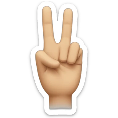 Hand with two fingers up sticker
