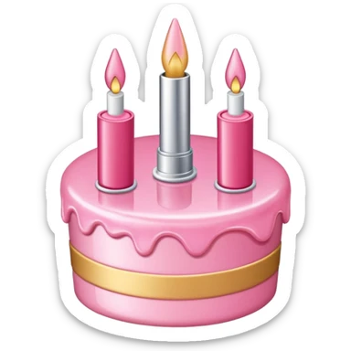Birthday cake lipgloss  sticker