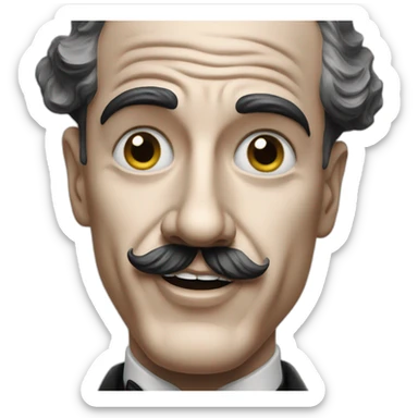 charlie chaplin with square  sticker