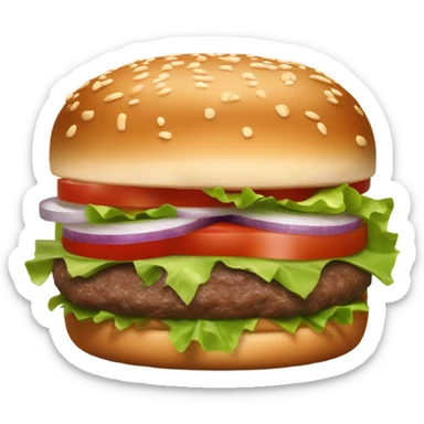 Burger King whopper being delivered  sticker