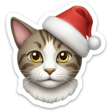 Christmas-cat sticker