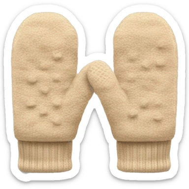 Beige mittens sticker