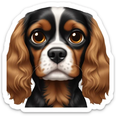 Black and Tan cavalier King Charles spaniel sticker