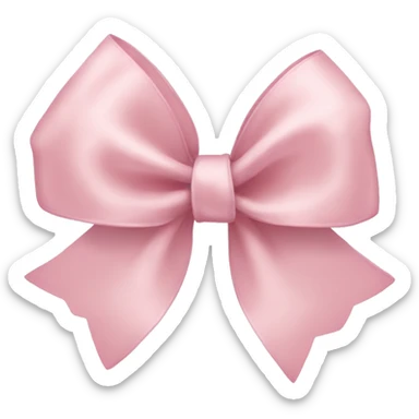 light pink ribbon bow sticker