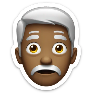 scared person style cartoon sticker