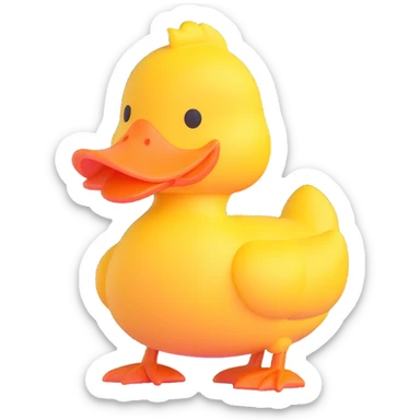 cartoon duck for a duck race sticker