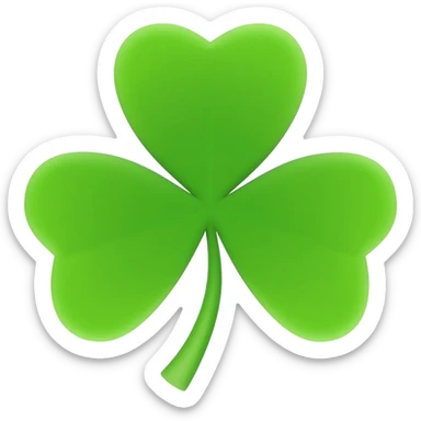 5 leafs clover sticker