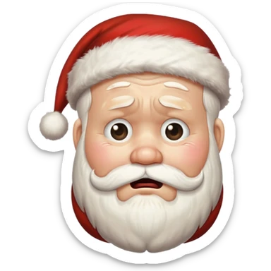 Santa claus distressed and crying sticker