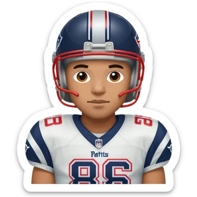 Drake Lee Maye in patriots uniform sticker