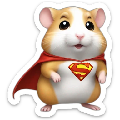 Supermann Hamster sticker