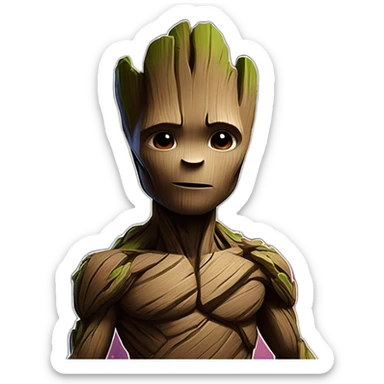 Big Strong groot galaxy guardians sticker