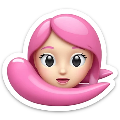 Shoppe rosa 3D sticker