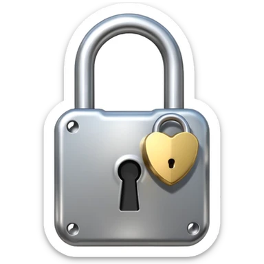 unlocked padlock sticker