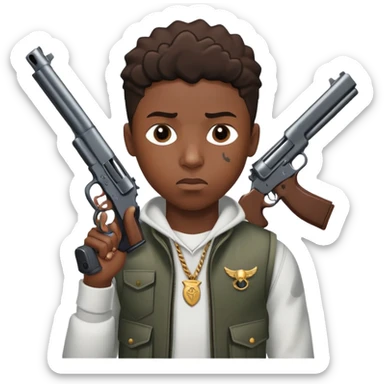 Nba youngboy with guns sticker
