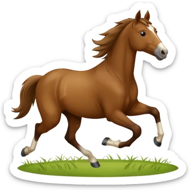 a horse escaping from the paddock sticker