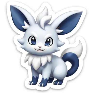 Meowstic-Absol-Minccino-Pokémon-Fakémon-hybrid-creature (full body) sticker