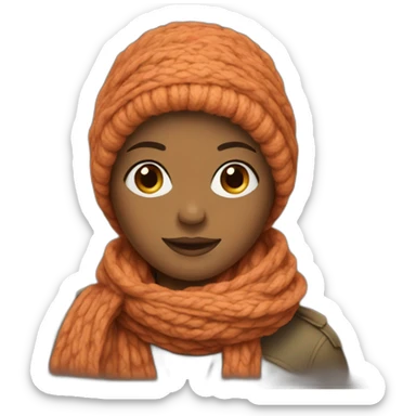 woman with scarf sticker