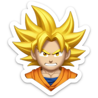 Super saiyan 3 goku sticker