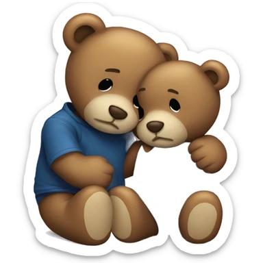 teddy bear kissing another teddy bear sticker