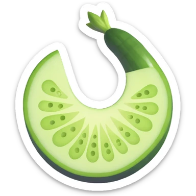 circular slice of cucumber sticker