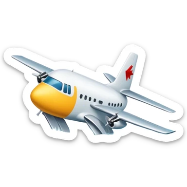 Plane crashing into sea sticker