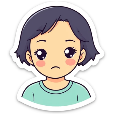 A girl all hot and fluster  sticker