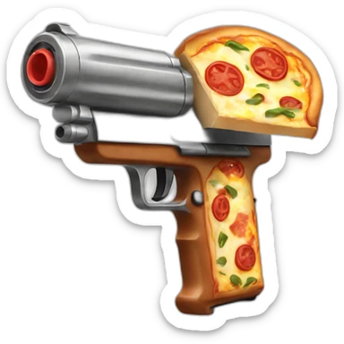 Weaponized Pizza Gun sticker