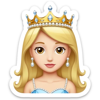 diadème de princesse sticker