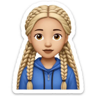 A girl with elongated ba sticker