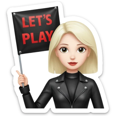 Create a Dominatrix with a banner : Let’s play sticker