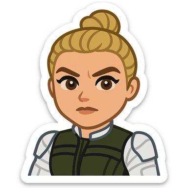 twitter emoji style yelena belova played by florence pugh, marvel superhero sticker