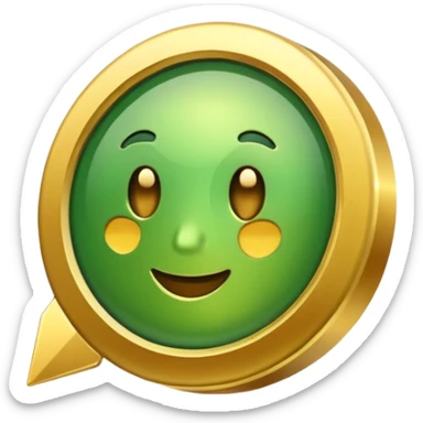 pin location with golden and green colours sticker