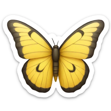 Yellow butterfly  sticker