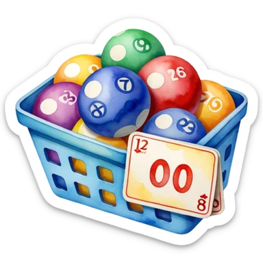 watercolor Lotto cards sticker