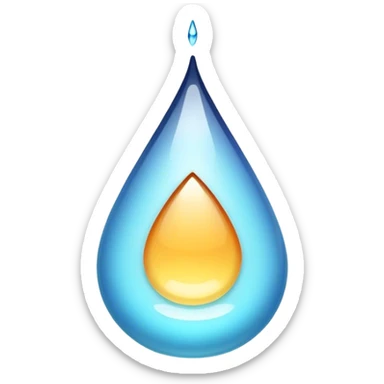 a tear drop sticker