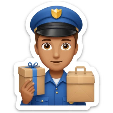 Package Delivey person in usa sticker