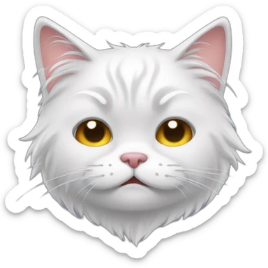 Crying cat fluffy fait tears sticker