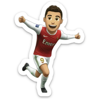 Cristiano Ronaldo celebrating a goal sticker
