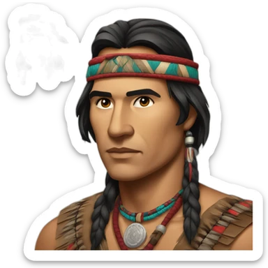 Joseph Brant leading the native american tribe sticker