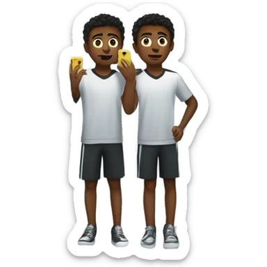 boys in locker room reflection without phone sticker