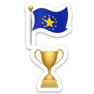 european-union-flag on trophee circle sticker
